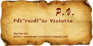 Pórszász Violetta névjegykártya